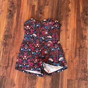 H&M Strapless Floral Romper